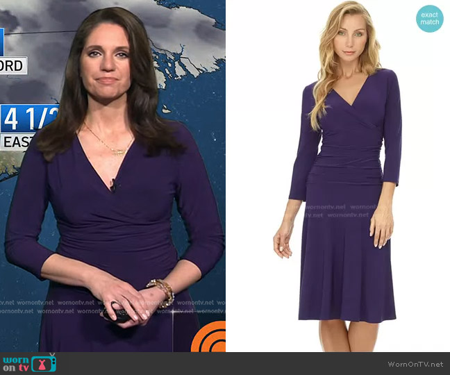 Rekucci 3/4 Sleeve Fit-and-Flare Dress worn by Maria Larosa on Today