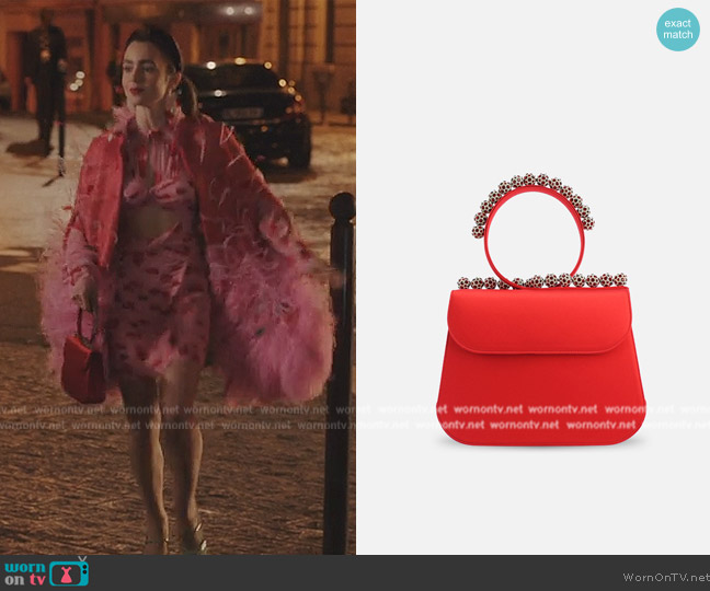 Gina Strass Bag by Renaud Pellegrino worn by Emily Cooper (Lily Collins) on Emily in Paris