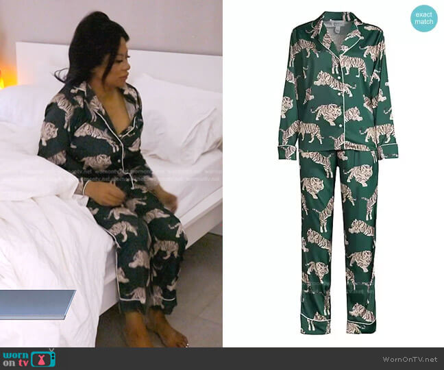 WornOnTV: Jen’s green tiger print pajamas on The Real Housewives of ...