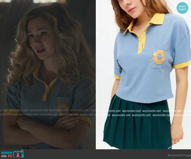 Urban Outfitters Icon Patch Polo Shirt worn by Courtney Whitemore (Brec Bassinger) on Stargirl