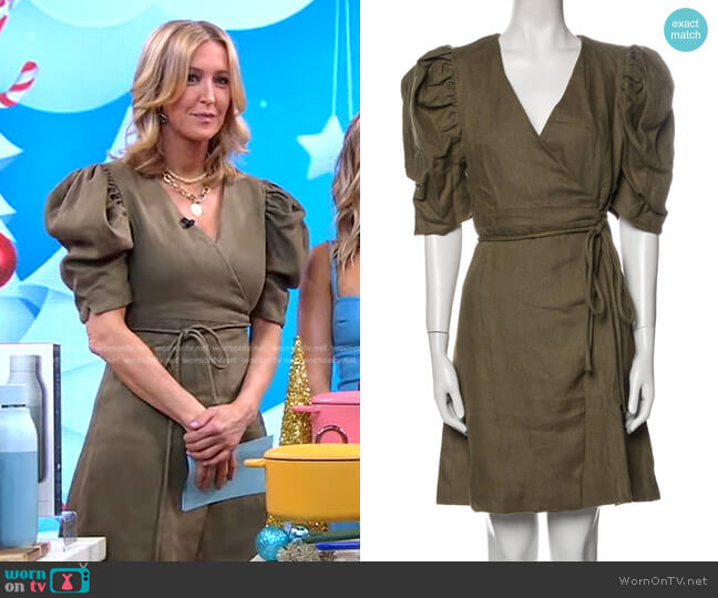 Vivienne Hu V-Neck Wrap Dress worn by Lara Spencer on Good Morning America