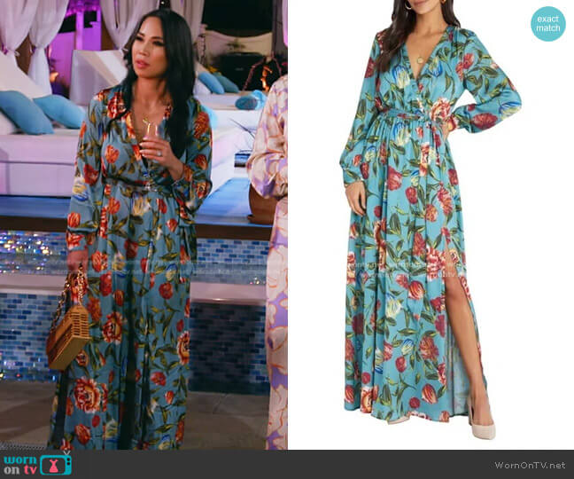 Vici Collection Floral Print Long Sleeve Maxi Dress worn by Danna Bui-Negrete on The Real Housewives of Salt Lake City