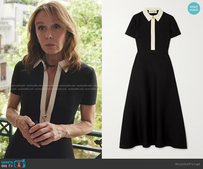 WornOnTV: Sylvie's black cape blouse on Emily in Paris, Philippine  Leroy-Beaulieu