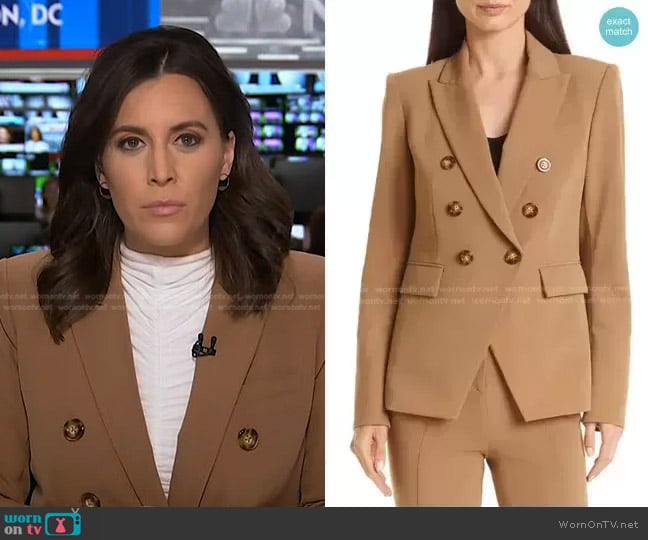 Veronica Beard Miller Dickey Jacket worn by Hallie Jackson on Today