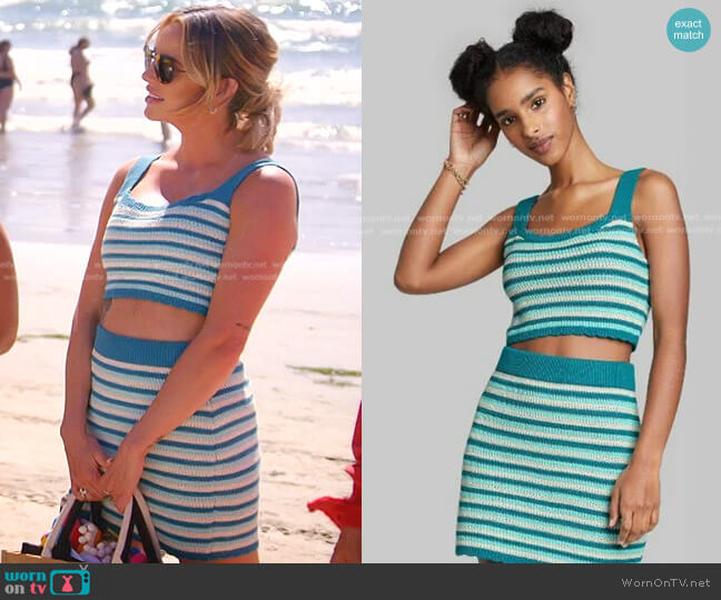 Wild Fable Striped Knit Tank Top and Skirt worn by Whitney Rose on The Real Housewives of Salt Lake City
