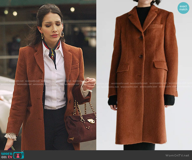 Acne Studios Onita Alpaca and Wool-Blend Coat worn by Luna La (Zión Moreno) on Gossip Girl