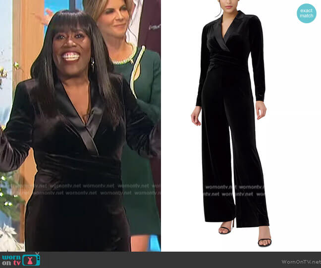 WornOnTV Sheryl s black velvet jumpsuit on The Talk Sheryl