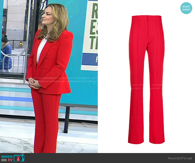 Alex Perry High-Waist Tailored Trousers worn by Fran Katzen on Today