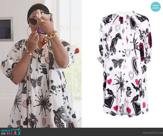 Alexander McQueen Graphic-print Shirt Dress worn by Gizelle Bryant on The Real Housewives of Potomac