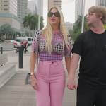 Alexia’s printed mesh top on The Real Housewives of Miami