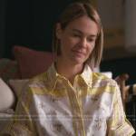 Alice’s yellow floral shirt and shorts set on The L Word Generation Q