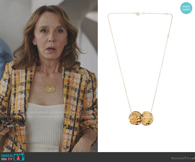 Alighieri Dante and the Lion Necklace worn by Sylvie (Philippine Leroy-Beaulieu) on Emily in Paris