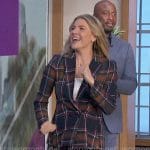 Amanda’s plaid blazer and pants on The Talk