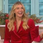 Amanda’s pink velvet blazer dress on The Talk