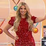 Amber’s red sequin dress on The Price is Right