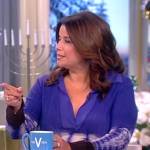 Ana’s blue tie dye knit dress on The View