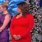 Ana’s red ruched asymmetric dress on The View