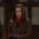 Anna’s brown plaid coat on General Hospital