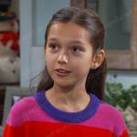 Ari’s multicolor striped sweater on Days of our Lives