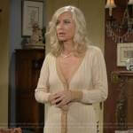 Ashley’s ivory cardigan dress on The Young and the Restless