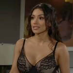 Audra’s black lace bra on The Young and the Restless