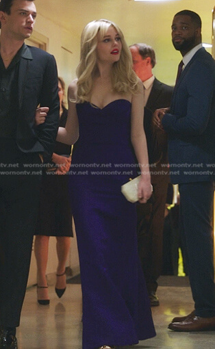 Audrey’s purple gown  on Gossip Girl