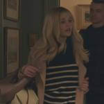 Audrey’s navy stripe ribbed sweater on Gossip Girl