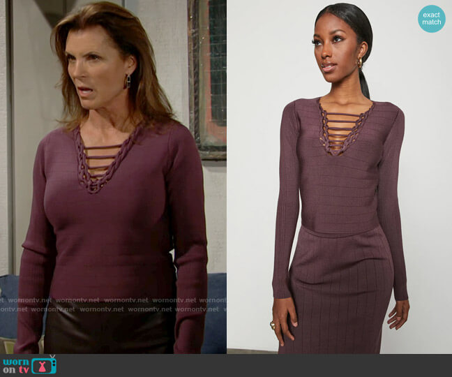 Bailey 44 Doline Top in Esteem worn by Sheila Carter (Kimberlin Brown) on The Bold and the Beautiful