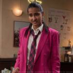 Bela’s pink blazer on The Sex Lives of College Girls