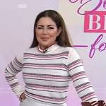 Bobbie’s white striped sweater on Today