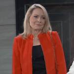 Gladys’s red zip up jacket on General Hospital