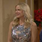 Brooke’s sequin Christmas party dress on The Bold and the Beautiful