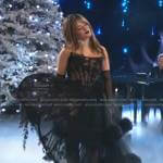 Camila’s black mesh corset dress on The Voice