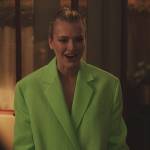 Camille’s green oversized blazer on Emily in Paris