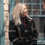 Carly’s black checked coat on General Hospital