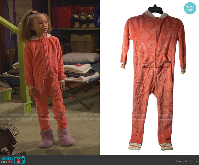 Cat and Jack Onesie Sleepwear worn by Alice Baxter (Mykal-Michelle Harris) on Ravens Home