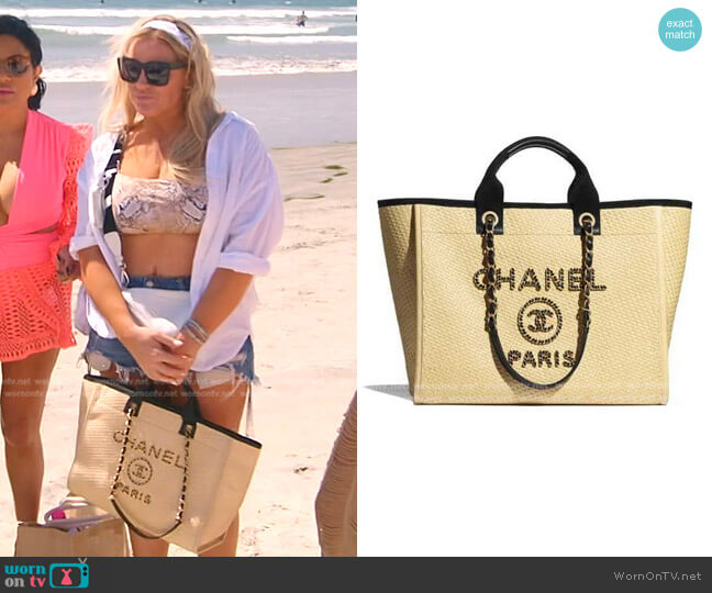 Chanel Deauville Tote worn by Heather Gay on The Real Housewives of Salt Lake City