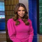 Cheryl Scott’s pink gathered mini dress on Good Morning America