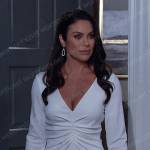Chloe’s white ruched front dress on Days of our Lives