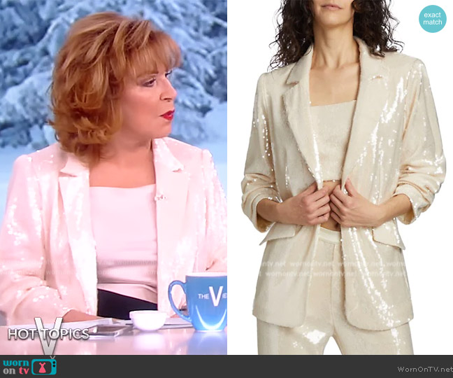 Cinq a Sept Kimmi Sequin-Embroidered Blazer worn by Joy Behar on The View