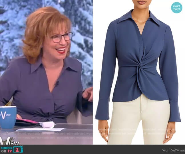 Cinq a Sept McKenna Twist Front Top worn by Joy Behar on The View