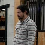 Cody’s blanket stripe print shirt on General Hospital