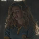 Courtney’s blue floral patch polo on Stargirl