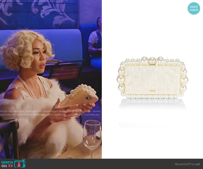 Cult Gaia Eos Bauble Acrylic Box Clutch worn by Danna Bui-Negrete on The Real Housewives of Salt Lake City