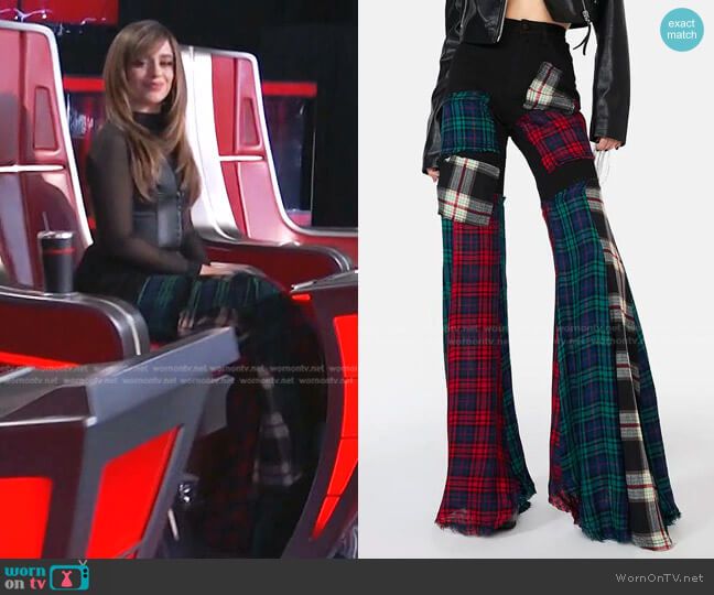 Current Mood Better Together Plaid Pants worn by Camila Cabello on The Voice