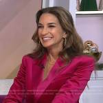 Danielle Schneider’s pink double breasted velvet blazer on Today