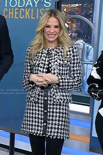 Dr. Marnie B. Nussbaum's houndstooth tweed jacket and skirt on Today