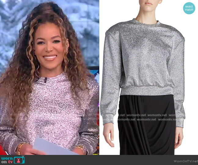 Dries Van Noten Halton Metallic Sweatershirt worn by Sunny Hostin on The View