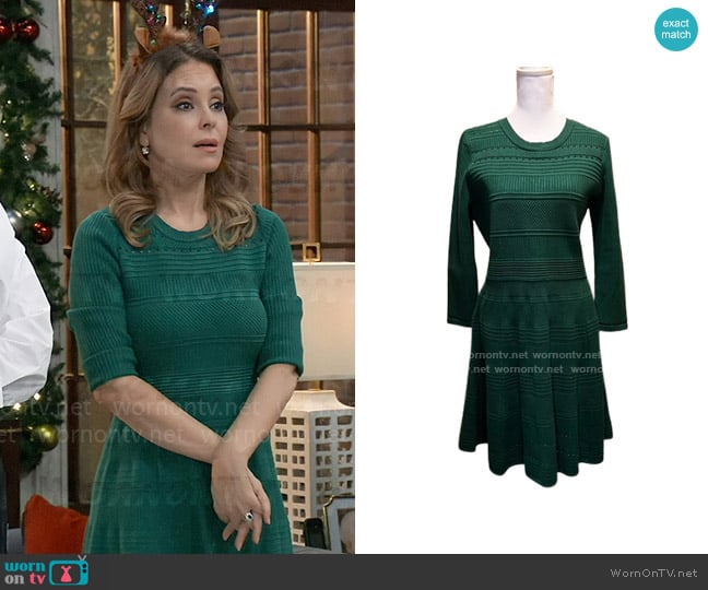 Eliza J Fit & Flare Sweater Dress worn by Olivia Falconeri (Lisa Lo Cicero) on General Hospital