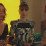 WornOnTV: Sylvie's black cape blouse on Emily in Paris, Philippine  Leroy-Beaulieu